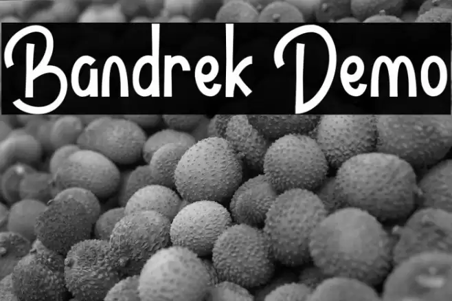 Bandrek Demo Font examples