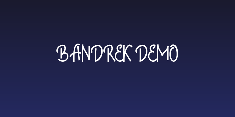 Bandrek Demo Social Header