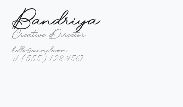 Bandriya Business Card