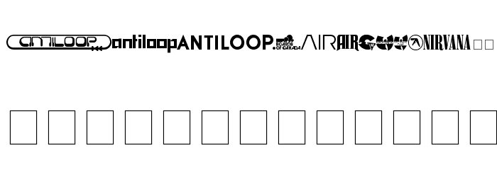 Bands & Artists Font LOWERCASE