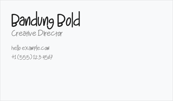 Bandung-Bold Business Card