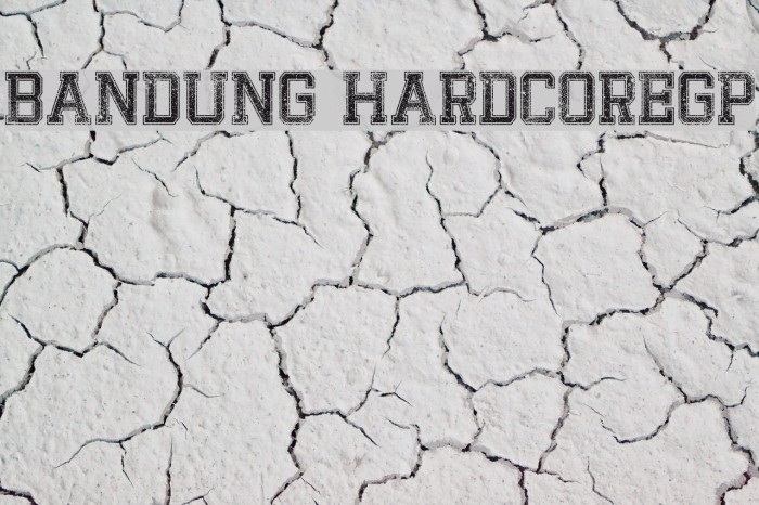 Bandung HardcoreGP Font examples