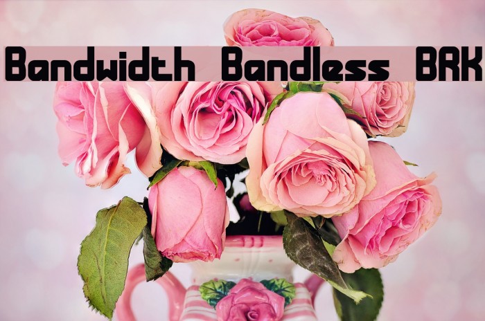 Bandwidth Bandless BRK フォント examples