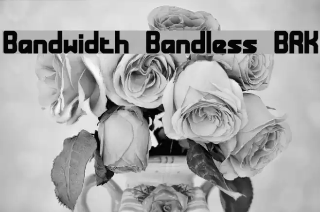 Bandwidth Bandless BRK フォント examples