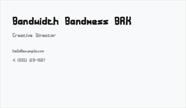Bandwidth Bandmess BRK Business Card