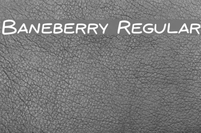 Baneberry Regular Font examples