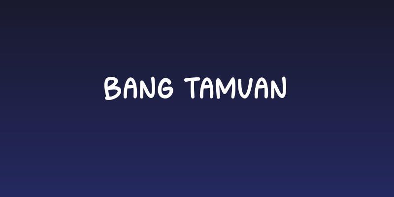 Bang Tamvan Social Header