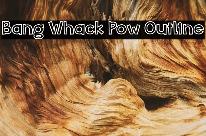 Bang Whack Pow Outline Caratteri examples