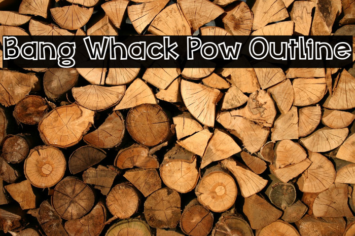 Bang Whack Pow Outline Caratteri examples