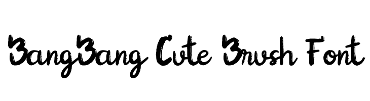 BangBang Cute Brush Font  font caratteri gratis