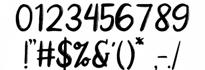 BangBang Cute Brush Font Font OTHER CHARS