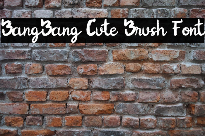 BangBang Cute Brush Font Example 1