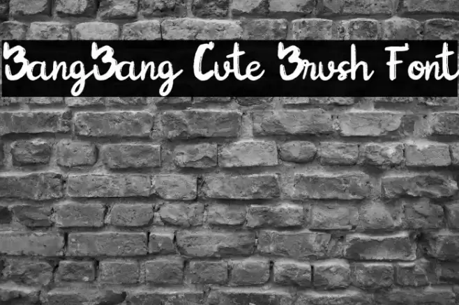 BangBang Cute Brush Font Font examples