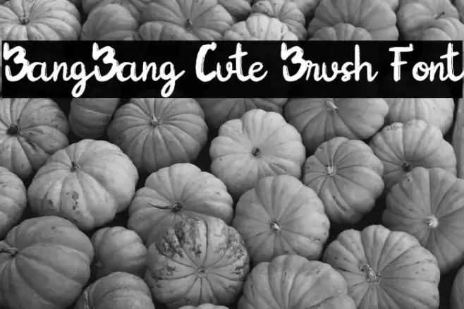 BangBang Cute Brush Font Font examples
