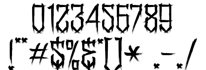 BangLYCH - Revenge Horror III Font OTHER CHARS