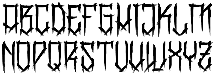 BangLYCH - Revenge Horror III Font LOWERCASE