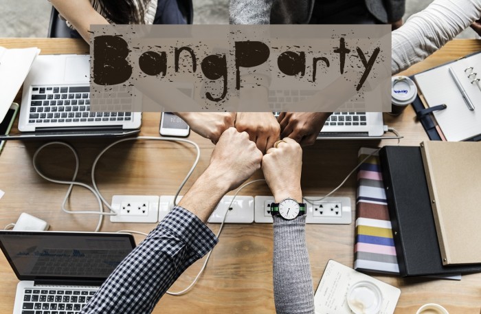 BangParty Schriftart examples