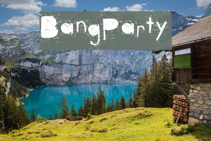 BangParty Schriftart examples