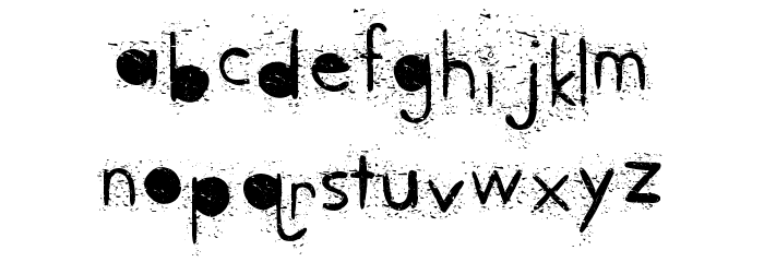 BangParty Schriftart Kleinbuchstaben