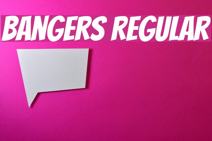 Bangers Regular Font examples