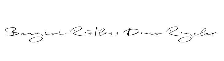 Bangkok Restless Demo Regular  Free Fonts Download