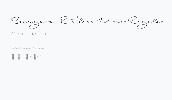 Bangkok Restless Demo Regular Business Card