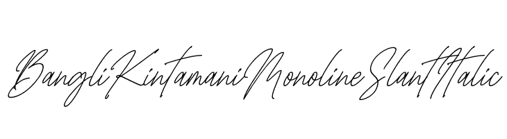 Bangli Kintamani Monoline Slant Italic  Fuentes Gratis Descargar