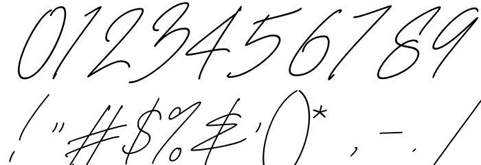 Bangli Kintamani Monoline Slant Italic Font OTHER CHARS