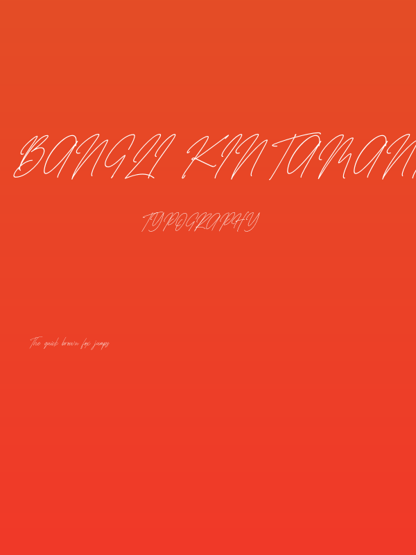 Bangli Kintamani Monoline Slant Italic Poster