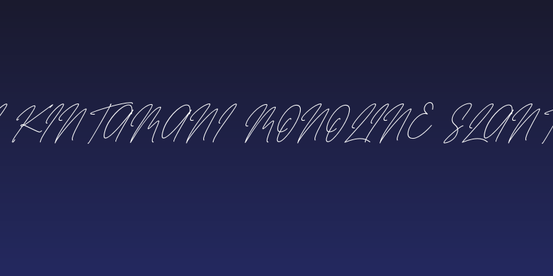 Bangli Kintamani Monoline Slant Italic Social Header