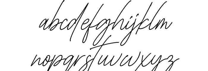 Bangli Kintamani Monoline Slant Italic Font LOWERCASE