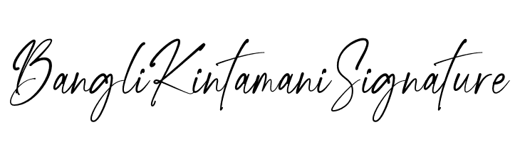 Bangli Kintamani Signature  les polices de caractères gratuit tlcharger