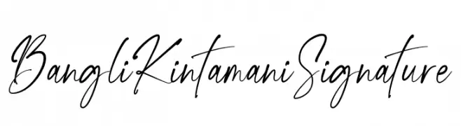 Bangli Kintamani Signature  Fuentes Gratis Descargar