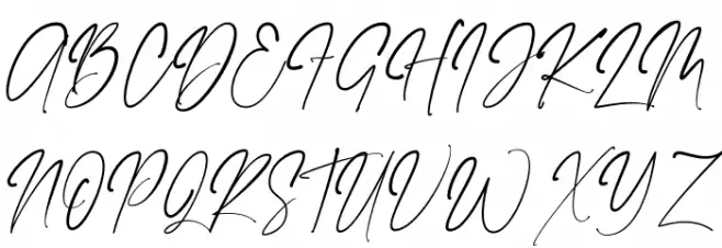 Bangli Kintamani Signature Fonte MAIÚSCULAS