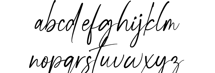Bangli Kintamani Signature Font LOWERCASE