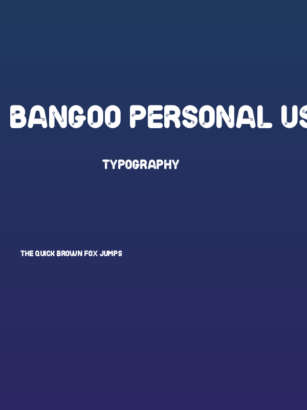 Bangoo PERSONAL USE ONLY! Poster