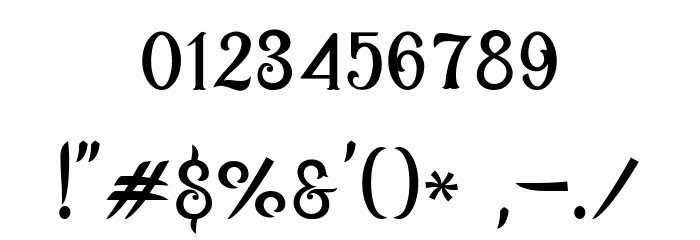 BangorE Font OTHER CHARS