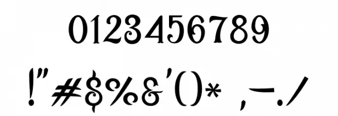 BangorE Font OTHER CHARS