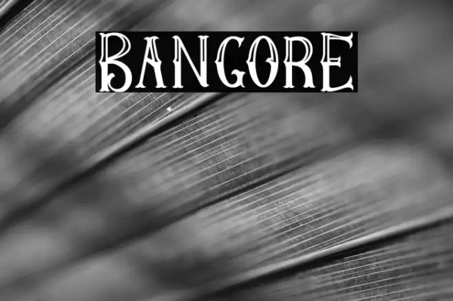 BangorE Font examples