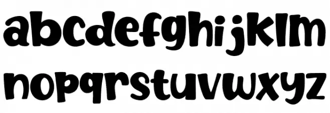 Bangpop フォント 小文字