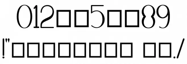 Bangunan Font OTHER CHARS