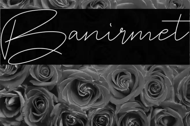 Banirmet Schriftart examples