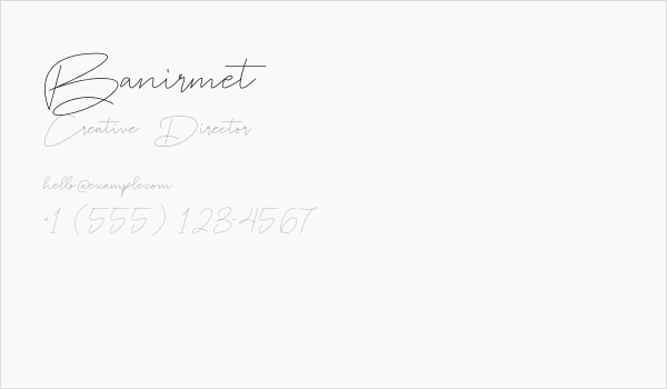 Banirmet Business Card