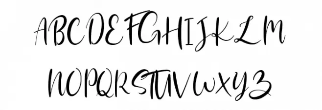 Banitta Script 字体 大写