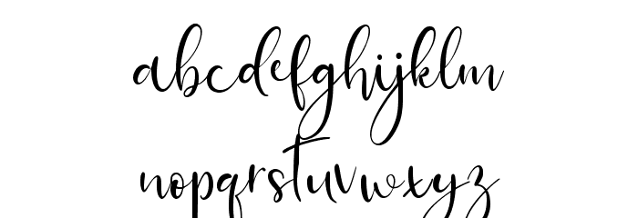 Banitta Script Font LOWERCASE