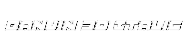 Banjin 3D Italic  Frei Schriftart Herunterladen
