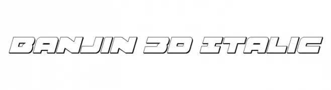 Banjin 3D Italic  Fuentes Gratis Descargar