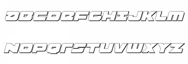Banjin 3D Italic Fuentes MAYÚSCULAS