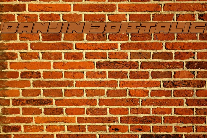 Banjin 3D Italic Font examples