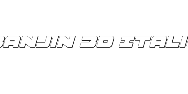 Banjin 3D Italic Logo